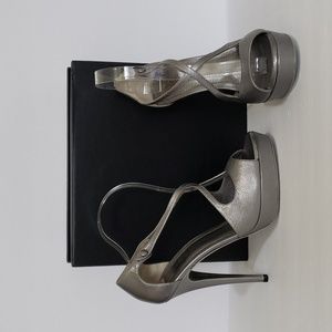 Brand New YSL Cross Strap High Heels Sandals SZ 40 1/2